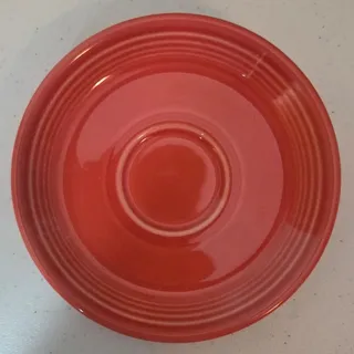 Photo of Fiestaware Persimmon Teacup Saucer Retired Replacement China Vintage