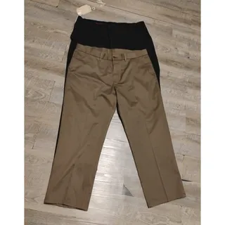 Photo of lot of 2 Van Heusen, Haggar Men's dress Pants pleated Sz 42X30, 32 black & brown