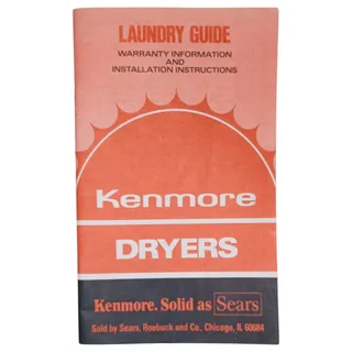 Photo of Vintage Kenmore Dryer Guide
