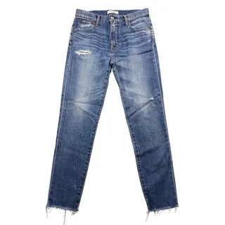 Photo of Moussy Vintage Denim Jeans Distressed Raw Hem 28 High Rise Medium Wash
