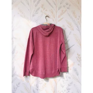 Photo of Maurices Womens Medium Burgundy Floral Cowl Neck Hoodie Pullover Sweatshirt