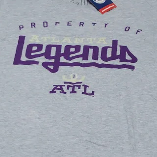 Photo of Atlanta Legends AAF G‑III Sports T‑Shirt Lrg Heather Grey Property Of Design NWT