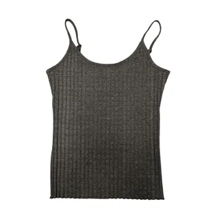 Photo of NWT Loft Stripped Textured Sweater Tank Top-Charcoal Adjustable Strap Medium