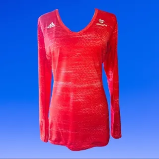 Photo of adidas USA Volleyball HILO Long Sleeve Volleyball Jersey EUC Workout Fitness Top