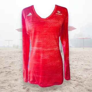 Photo of adidas USA Volleyball HILO Long Sleeve Volleyball Jersey EUC Workout Fitness Top