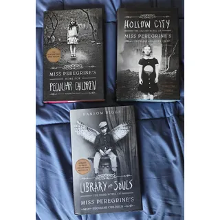 Photo of LOT - 1st 3 Miss Peregrine's Home For Peculiar Children Hardcover - Ransom Riggs