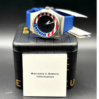 Photo of Fossil Big Tic LE1235 USA Flag Limited Edition Watch Blue NIBWT