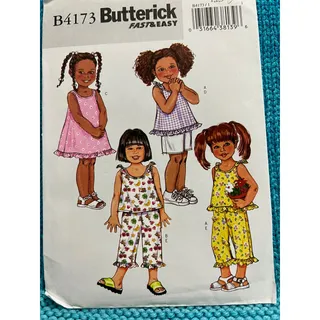 Photo of Butterick 4173 pattern toddler girls dress  top shorts pants size 1 2 3 