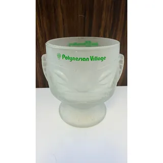 Photo of Vintage 1970s Walt Disney World Polynesian Village Frosted Glass Tiki Mug