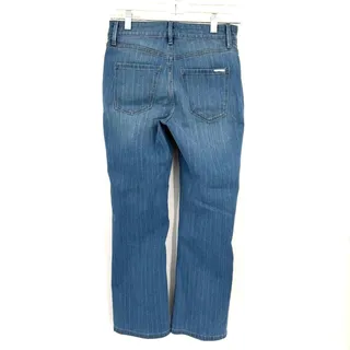 Photo of White House Black Market Womens 0 High Rise Kick Flare Jeans Stretch Blue Denim