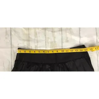 Photo of Women's STUDIO Y Solid Black Satin & Sequin A-line Skirt,Cotton Blend Sz:S NWT