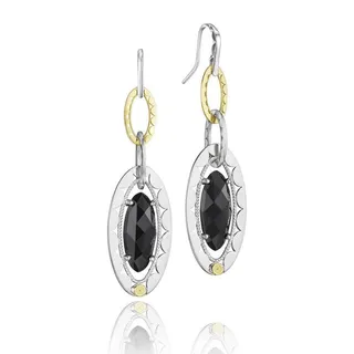 Photo of Tacori Sterling 18k Onyx Briolette Link Dangle Earrings