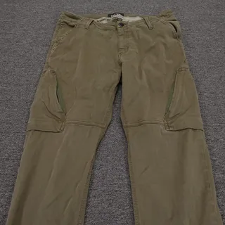 Photo of DU/ER Pants Mens 36x30 Green Twill Hiking Utility Pockets Adjustable Hem Outdoor
