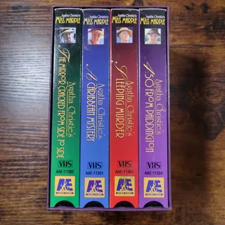 Photo of AGATHA CHRISTIE'S MISS MARPLE 4 VHS Video Tape Set Mysteries
