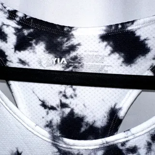 Photo of Zyia Active Womens Size XL Black White Tie Dye Print Sleeveless Tank Top