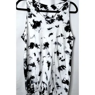 Photo of Zyia Active Womens Size XL Black White Tie Dye Print Sleeveless Tank Top