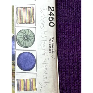 Photo of McCalls 2450 Sewing pattern pillow round square heart backrest