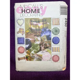 Photo of McCalls 2450 Sewing pattern pillow round square heart backrest