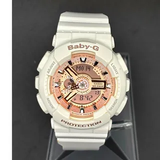 Photo of Casio Baby-G BA-110-7A1 White Rose Gold Analog Digital Women's Watch 100M 