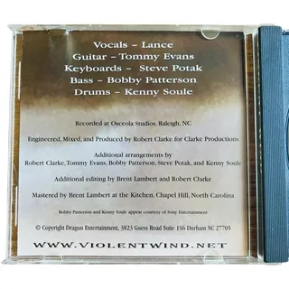 Photo of Violent Wind Lance Tommy Evans Bobby Patterson CD VG+ Self Titled Rock Music