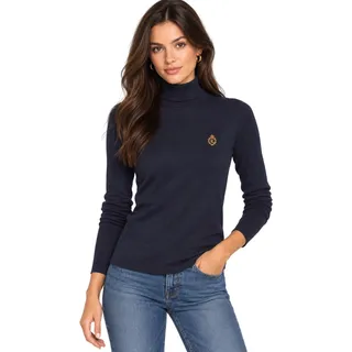 Photo of Ralph Lauren Navy Crest Turtleneck Top NWT Size Small