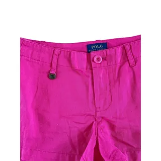 Photo of NWOT Girls 10 Polo Ralph Lauren Hot Pink Flat Front Chino Shorts