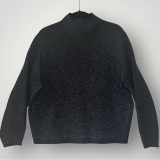 Photo of H&M Black Glittery Fine Knit Top