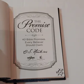 Photo of O.S. Hawkins - The Promise Code: 40 Bible Promises - 2022 Hardcover - New