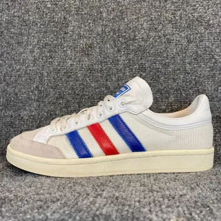 Photo of Adidas Mens Americana Low Top Sneakers White With Red Blue Stripes Size 8.5