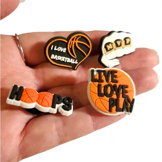 Photo of 12 Basketball Themed Shoe Charms | Shoe Accessories