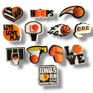 Photo of 12 Basketball Themed Shoe Charms | Shoe Accessories