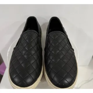 Photo of Steve Madden Ecentrcq Quilted Slip On Sneakers Black Vegan Leather Women’s US 9M