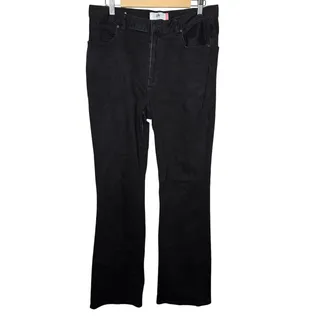 Photo of Cabi 5th Avenue High-Rise Black Slight Bootcut Stretch Denim Jeans Size 12 Long