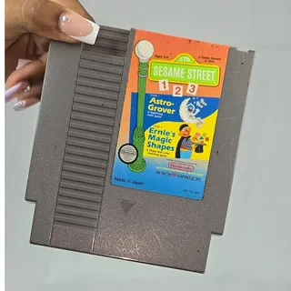 Photo of Vintage Nintendo NES Sesame Street 123 Game Astro Grover Ernie Shapes Made in Japan