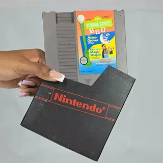 Photo of Vintage Nintendo NES Sesame Street 123 Game Astro Grover Ernie Shapes Made in Japan