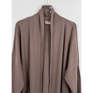 Photo of Pact cardigan women's L 100% organic cotton airplane wrap open pockets taupe