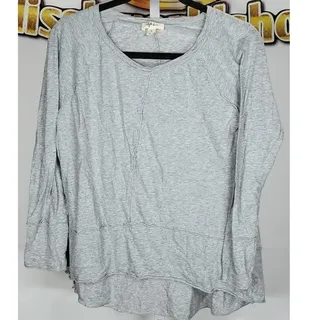 Photo of Style & Co Womens Cotton Blend Hi-Low T-Shirt Gray Size S