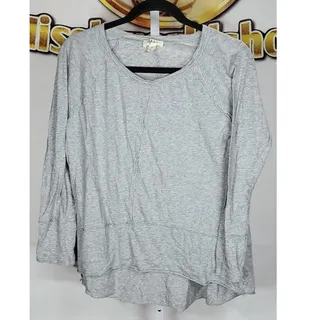 Photo of Style & Co Womens Cotton Blend Hi-Low T-Shirt Gray Size S