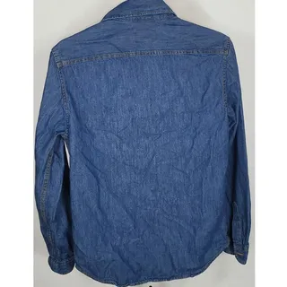 Photo of Mossimo Supply Co Blue Denim Button up Shirt Size S