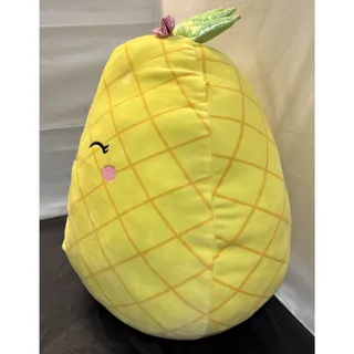 Photo of Squishmallows 16” Maui Pineapple Plush Winking Pink Bow Kellytoy Large Pillow