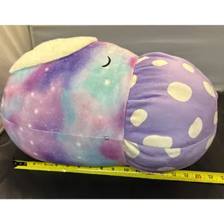 Photo of Squishmallow Unai 16" Cosmic Galaxy Purple Mushroom Plush Kellytoy Fuzzy Tummy
