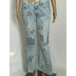 Photo of 7 For All Mankind Low Rise Flare Jeans Patchwork Distressed 27
Boho