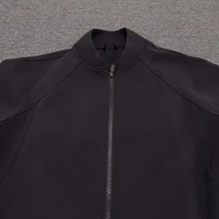 Photo of Lululemon Going Places Jacket Womens 8 Black Heavyweight Knit Full Zip Travel