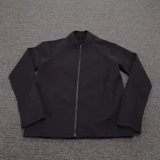 Photo of Lululemon Going Places Jacket Womens 8 Black Heavyweight Knit Full Zip Travel