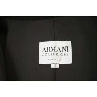 Photo of Vintage Armani Collezioni Blazer Womens 8 Black Made In Italy Minimalist Jacket