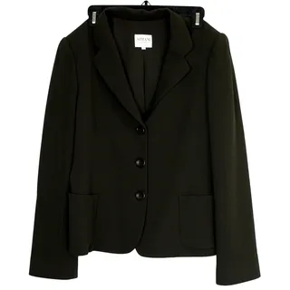 Photo of Vintage Armani Collezioni Blazer Womens 8 Black Made In Italy Minimalist Jacket