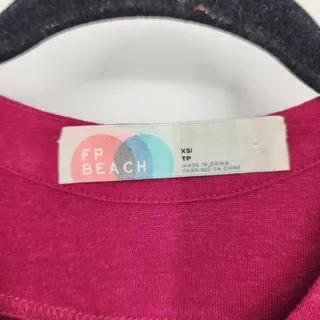 Photo of Free People Beach Button Front Tunic Mini Dress Oversized Coverup Size XS