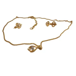Photo of Nina Ricci Necklace nad Earrings Set NR Rhinestone