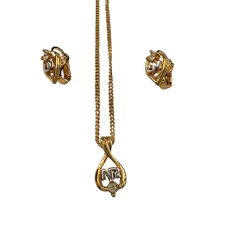 Photo of Nina Ricci Necklace nad Earrings Set NR Rhinestone