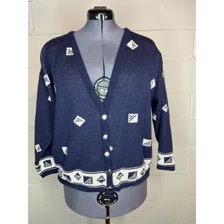 Photo of Pendelton cardigan sweater geometric wool 1980s